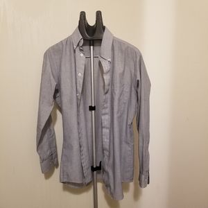 Oscar dela Renta grey mens long sleeve shirt